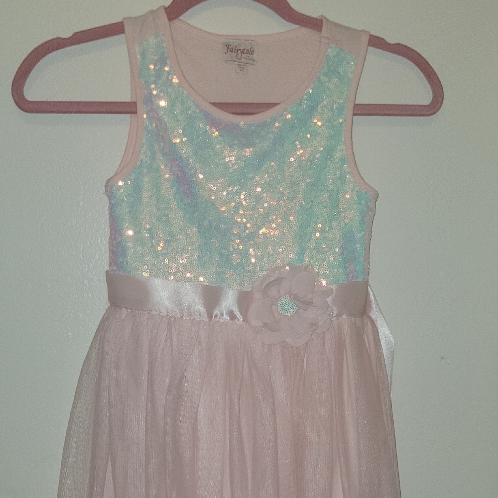 Kids Sequin Dress - Pink and Blue